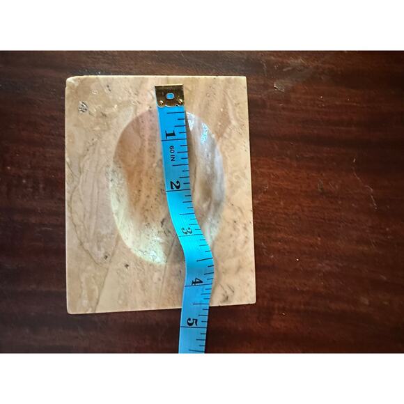 Vintage Alabaster Natural Stone Ashtray - Picture 6 of 9